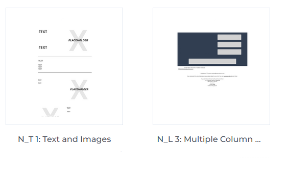 Built out basic templates for the common programming that would be sent out, along with a footer with proper links and tracking